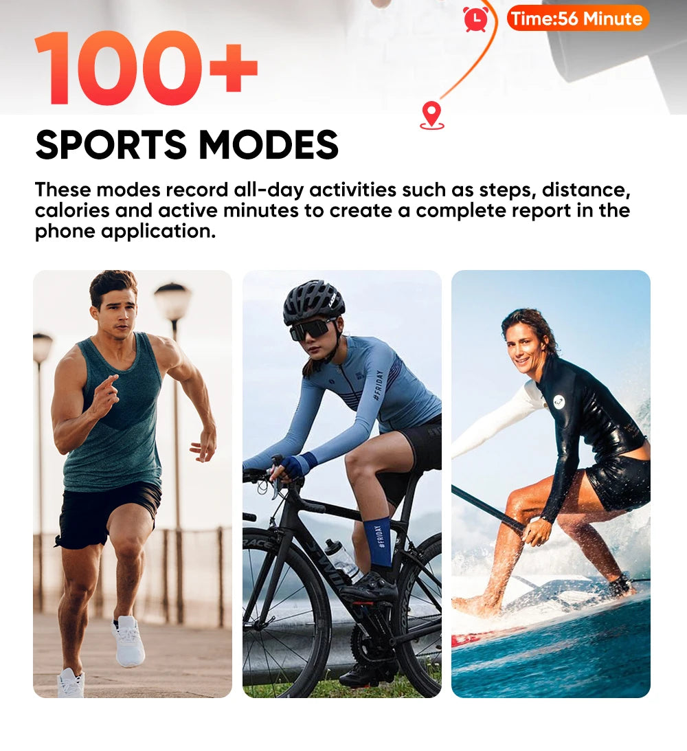 2025 New Fashion Sports Smart Watch Men Women 1.85-Inch HD AMOLED Full Touch Screen IP68 Waterproof Bluetooth Call SmartWatches