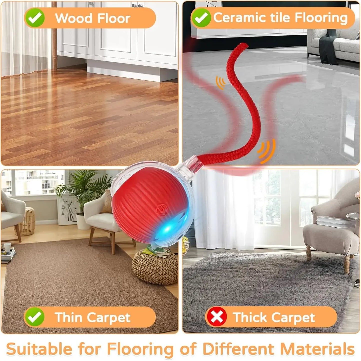 Interactive ball for pets